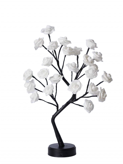 Светильник светодиодная роза LED, белые цветы-1